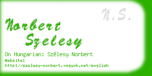 norbert szelesy business card